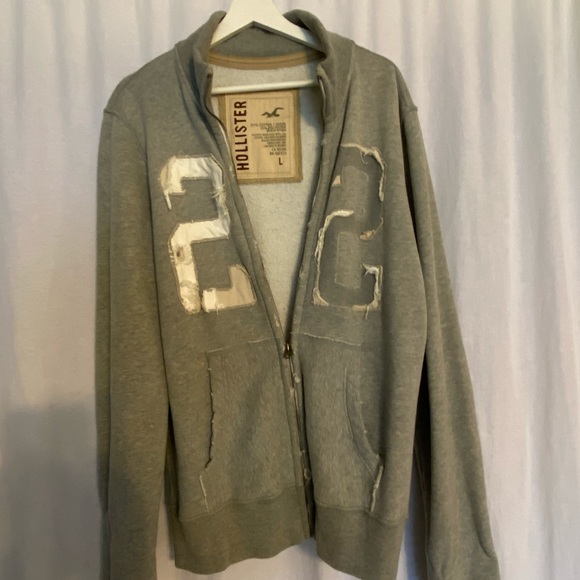 Hollister men’s jacket zipper front distressed - Picture 3 of 5